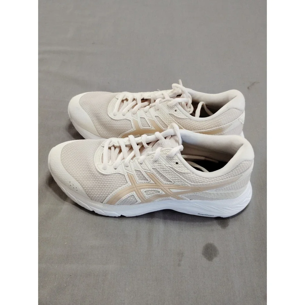 EUC Asics‎ Gel Contend 6 Twist Running Training Sneakers 1012A671 Beige Women 8